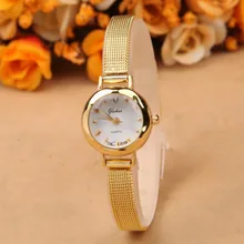 New Women Style Watches Ladies Watch Women Royal Gold Small Dial Bracelet Quartz Stainless Metal Wrist watch Gold Clock