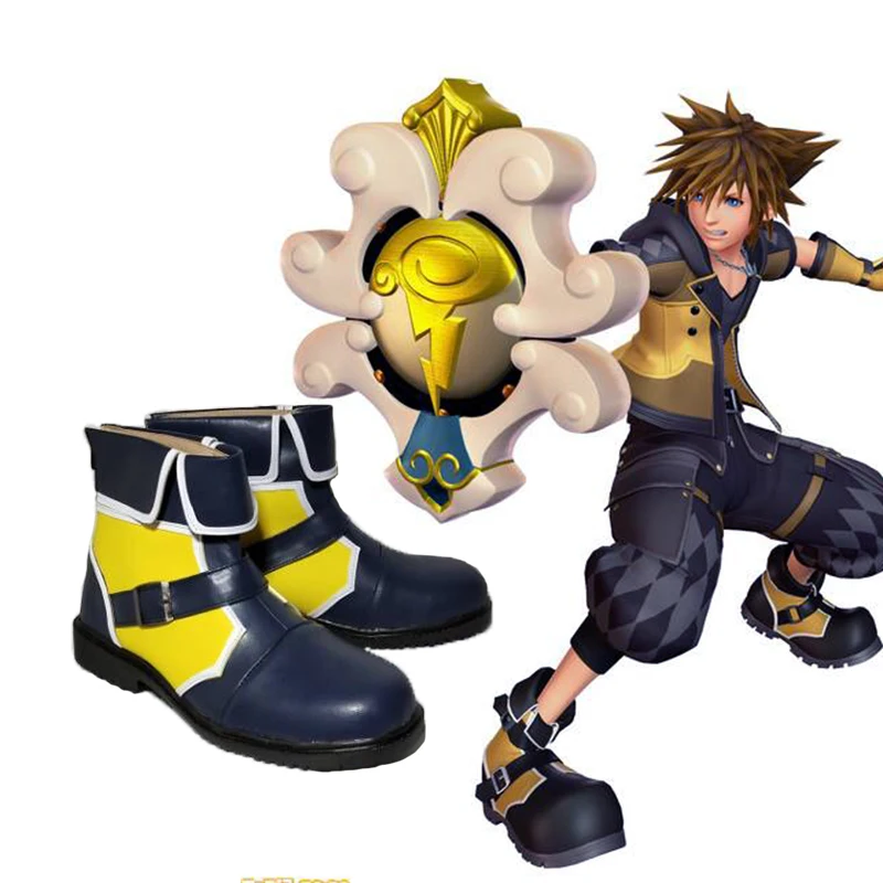 

2019 Hot Game Kingdom Hearts III Cosplay Costumes Kingdom Hearts sora shoes Cosplay Custom men and women anime shoes