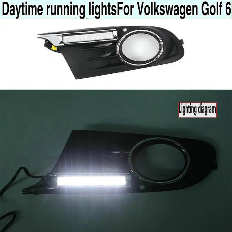 1 пара для Volkswagen Golf 6 Golf6 MK6 09 13 дневного светильник светодиодный индикатор DRL