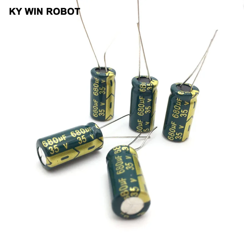 10 pcs Aluminum electrolytic capacitor 680 uF 35 V 10 * 20 mm frekuensi tinggi Radial Electrolytic kapasitor
