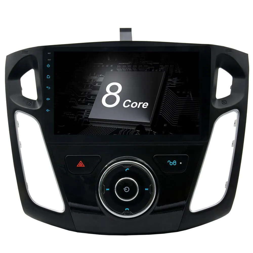 Excellent 9 inch 1024*600 4GB RAM Octa Core Android 8.0 Car DVD Multimedia For Ford Focus 3 2012-2015 Car Radio Bluetooth GPS Navigation 4