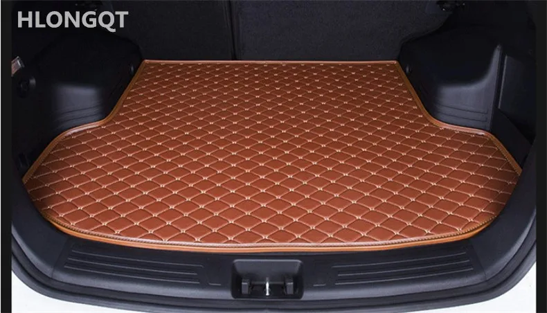 

HLONGQT Auto Cargo Liner Trunk Mats For Ford Everest 2016.2017.2018 Boot Mat High Quality Embroidery Leather Free shipping