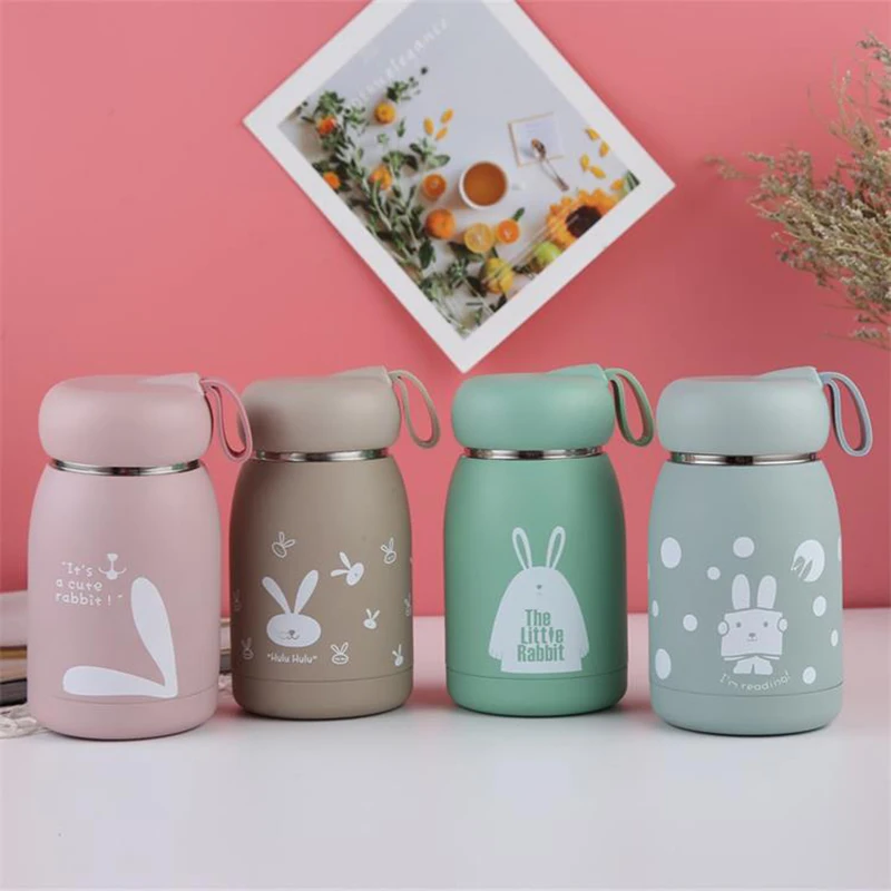 

320ml New Rabbit Thermo Cup Stainless Steel Kids Thermos Bottle for Water Thermo Mug Cute Thermal Vacuum Flask Children Tumbler