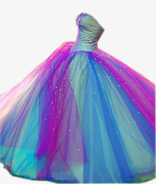 rainbow formal dress