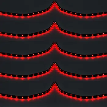 

10PCS Car Motorcycle Autos Home decor Interior Red Waterproof Flexible Lighting 30cm 15 SMD LED 3528 Strip light
