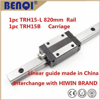 

15mm wide cnc linear guide rail TRH15-800mm+TRH15B Carriage= hiwin HGH15R-800mm+HGH15CA