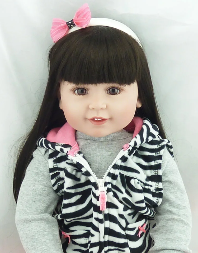 2016 New Silicone Reborn Dolls Cotton Body Reborn Babies Girls Toys Children Christmas Gift Doll Reborn House Player Brinquedos