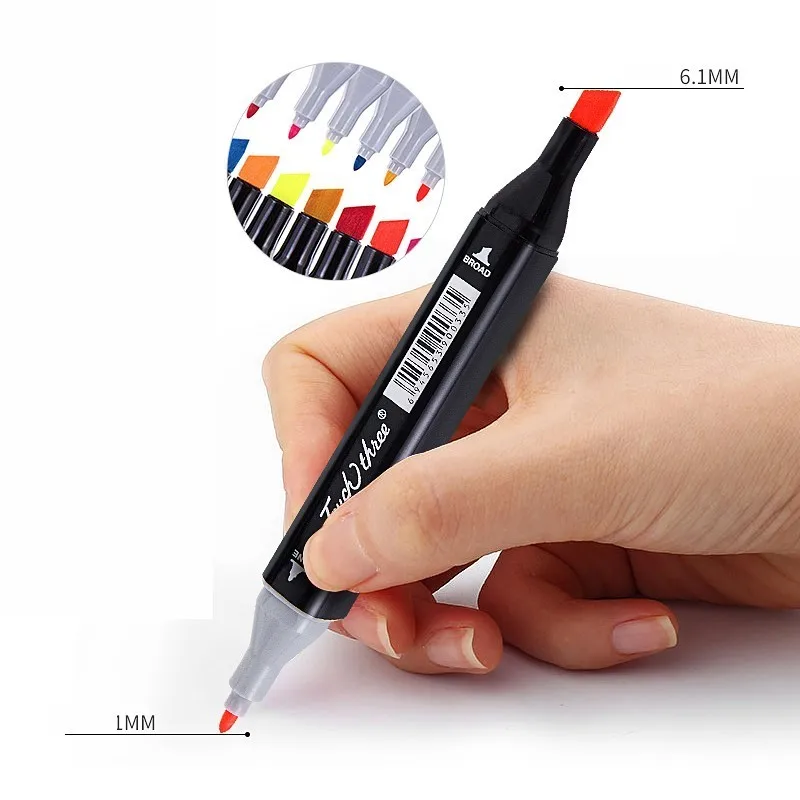Новый ручной росписью Марк pen set студент Цвет Живопись жирной ручка комиксов