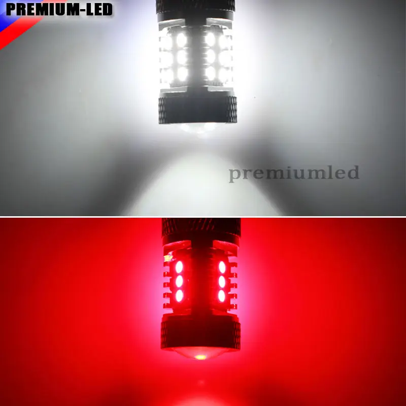 IJDM 31 SMD белый/красный двойной цвет 1156 S25 7506 светодиодный Сменные лампы для