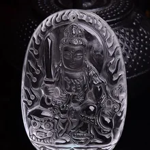 Новая световая точка натуральный белый хрусталь кулон Зодиак кролик патрон манджушри, Будда bless