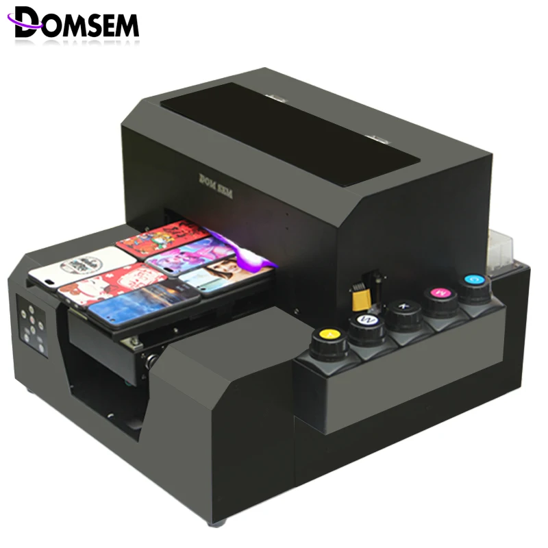 DOMSEM A4 UV printer cell phone case plastic card transparent business card printing machine-in ...