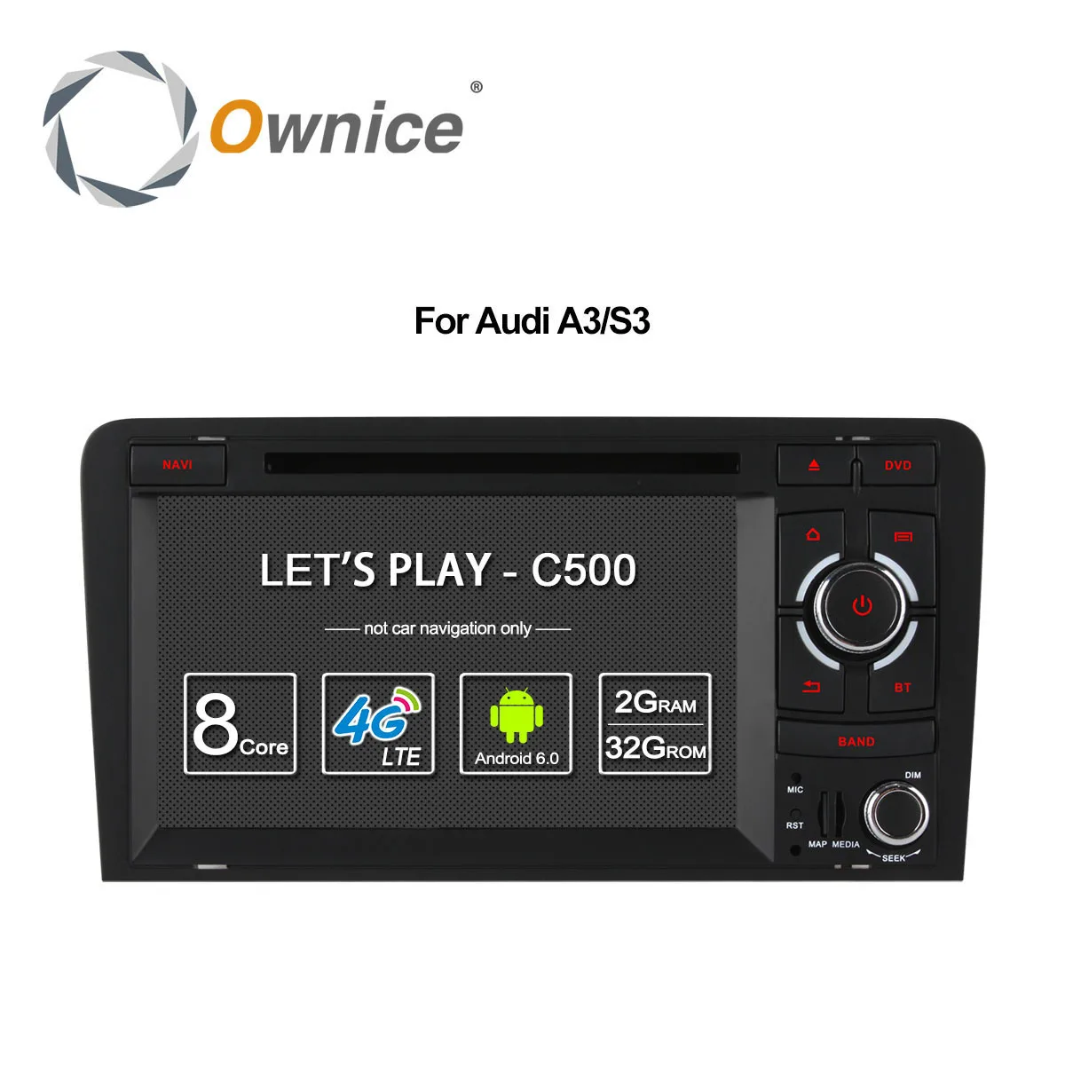 Ownice C500 Octa core 4 г SIM LTE Android 6.0 2 DIN 7 &quotdvd-плеер автомобиля для Audi A3 s3 2004-2011 Радио GPS Navi BT