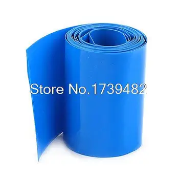 

10Meter 56mm Width PVC Heat Shrink Wrap Tube Blue for AAA Battery Pack