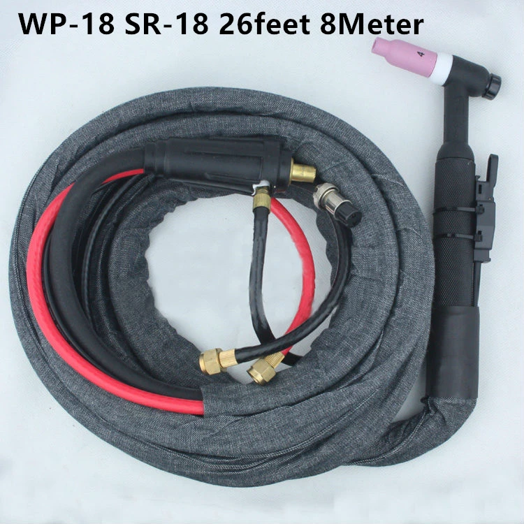 WP-18 SR-18 Tig Welding Gun TIG Welding torch Complete Extended Water cooled 350Amp 26Feet 8Meter Well-Designed Soldering iron