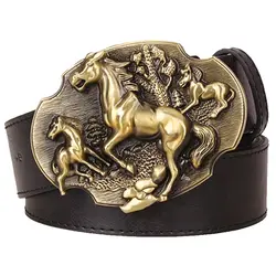 Модные мужские пояса Западная рыцарь golden horse pattern ремни животных в ковбойском стиле мужские джинсы пояс в стиле панк-рок стиль аксессуары