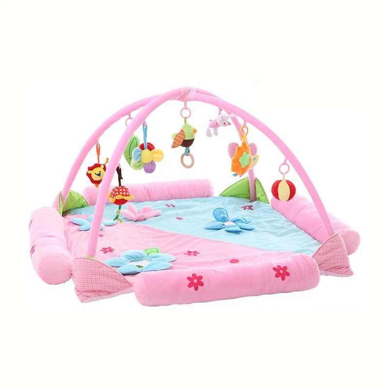 Baby Playpens Fence Children Kids Place Playpen Activity Gear Environmental Protection Barrier Game with 9pcs Hanging Bells Gift