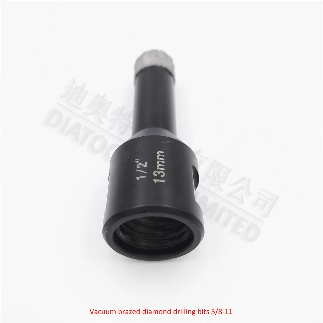 DIATOOL  1/2" Vacuum Brazed Diamond Dry Drilling Bits with 5/8-11 Connection Diameter 13mm for Porcelain Granite Masonry Brick