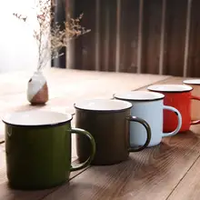 Короткая кружка, кофейная чашка, керамическая молочная чашка, эмалированная чашка, мультяшная чашка для напитков, подарок на день рождения, маленькие сладкие кофейные кружки