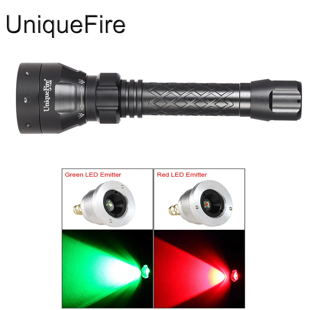 

UniqueFire 1406 XPE Ultra Bright Water Resistant LED Flashlight 3 Modes Tactical Torches For Outdoor Bottom Click