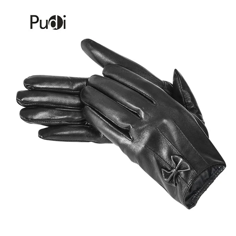 

Женские перчатки из натуральной овечьей кожи PUDI GL832, новые модные зимние осенние перчатки
