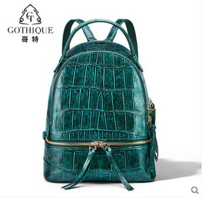 ^*Best Offers Сумка gete из кожи крокодила Женская, вместительный рюкзак, модные рюкзаки, сумка для живота из крокодила, 2019 ^*Best Offers Сумка gete из кожи крокодила Женская, вместительный рюкзак, модные рюкзаки, сумка для живота из крокодила, 2019