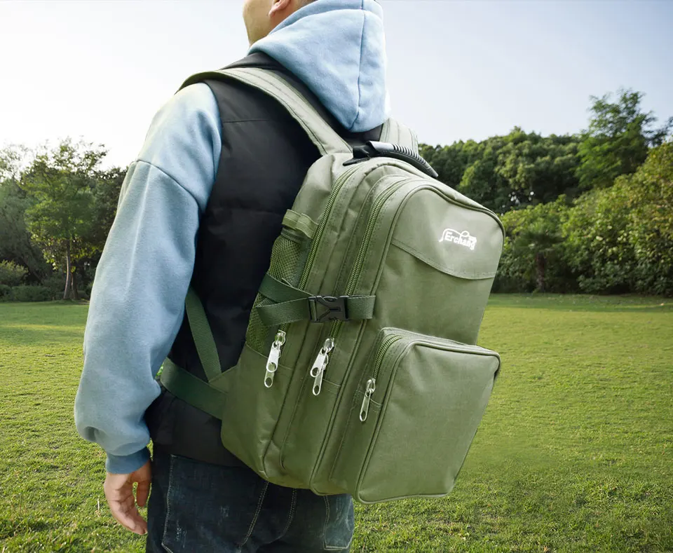 Camo dos Homens Dois em um Mochila ao ar Bolsa de Pesca Erchang Mochila Militar Lazer Esportes Livre Grande Capacidade Multifuncional Esporte 16 Esporte e Lazer