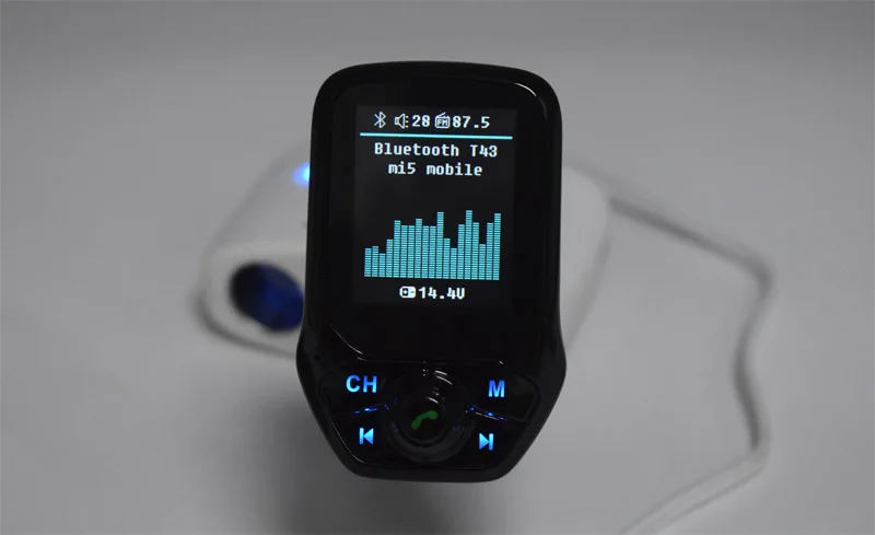 AGETUNR T43 1," TFT цветной дисплей Bluetooth автомобильный комплект громкой связи набор 3 USB порта QC3.0 Быстрая зарядка fm-передатчик MP3 музыкальный плеер