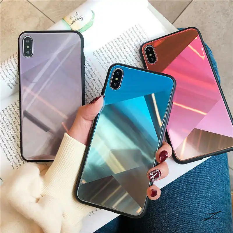 Чехол для Телефона iPhone 6 6S 7 8 Plus Роскошный чехол с лазерным узором XS Max XR глянцевая