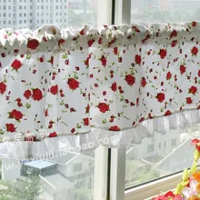 Роза воланами красивый кофе короткие занавески для кухни для гостиной занавески в спальню 40*150 см Индивидуальные