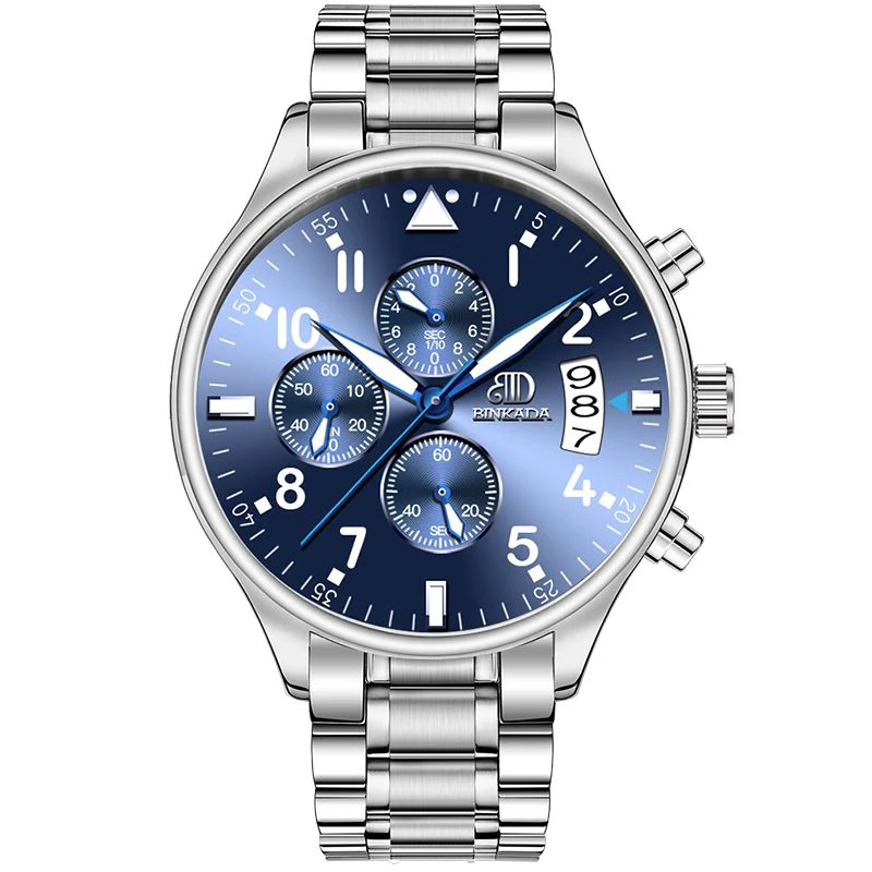 

Men's Quartz Watch Multi-function Waterproof Fine Steel Leisure Commerce 2018 New Moment Sport Wrist Clock Top Brand Luxury 28 Z