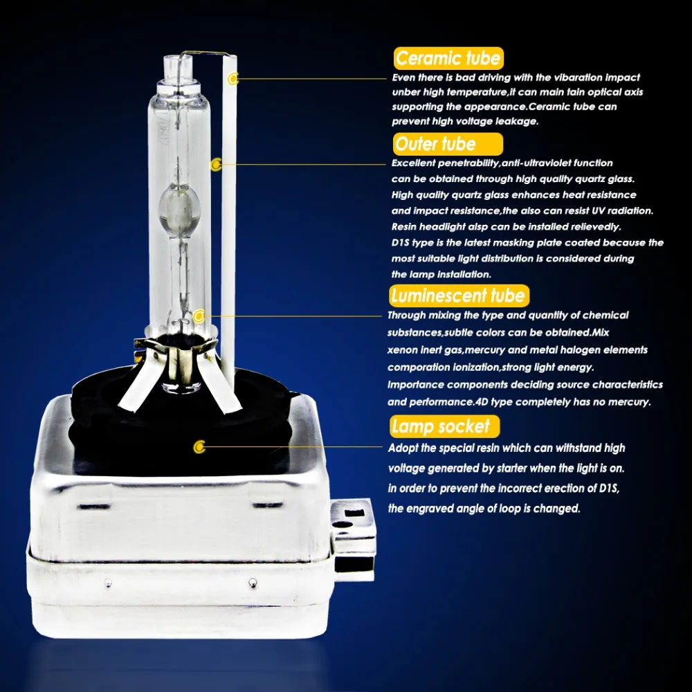 D1S ксеноновых фар, Высокопрочная конструкция лампы Conversion Kit авто фары 4300k 5000K 6000k 8000K 12000K 35W 12V