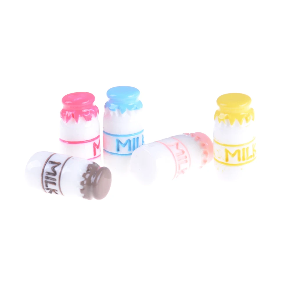 

2PCS/lot 1:12 Dollhouse mini milk bottles Furniture Miniature Doll accessories children baby gift Toy