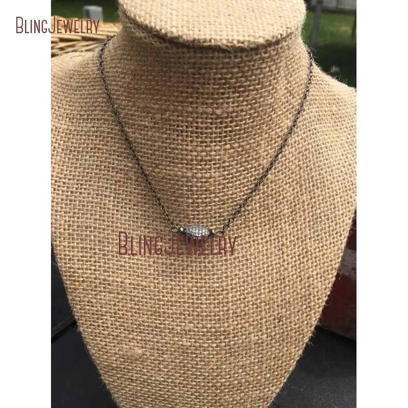 

Gunblack Pave Oval Choker Necklace NM26466