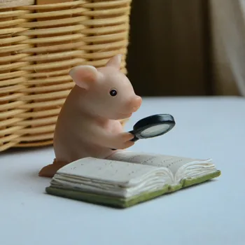 

New Pig Decorations Creative Lovely Decorations Animal Resins Living Room Gifts Figurines Miniatures Murals Succulent Ornaments