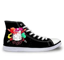 

Noisydesigns BTS K-POP fashion canvas high top students shoes women footwear casual girls sneaker flat comfort female Vulcanize
