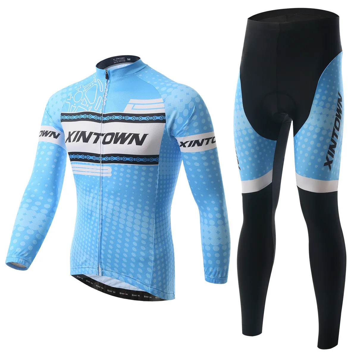 

BOODUN New Pattern Polka Cycling Wear Long Sleeve Bicycle Serve Catch Down Windbreak Keep Warm Function Clothes
