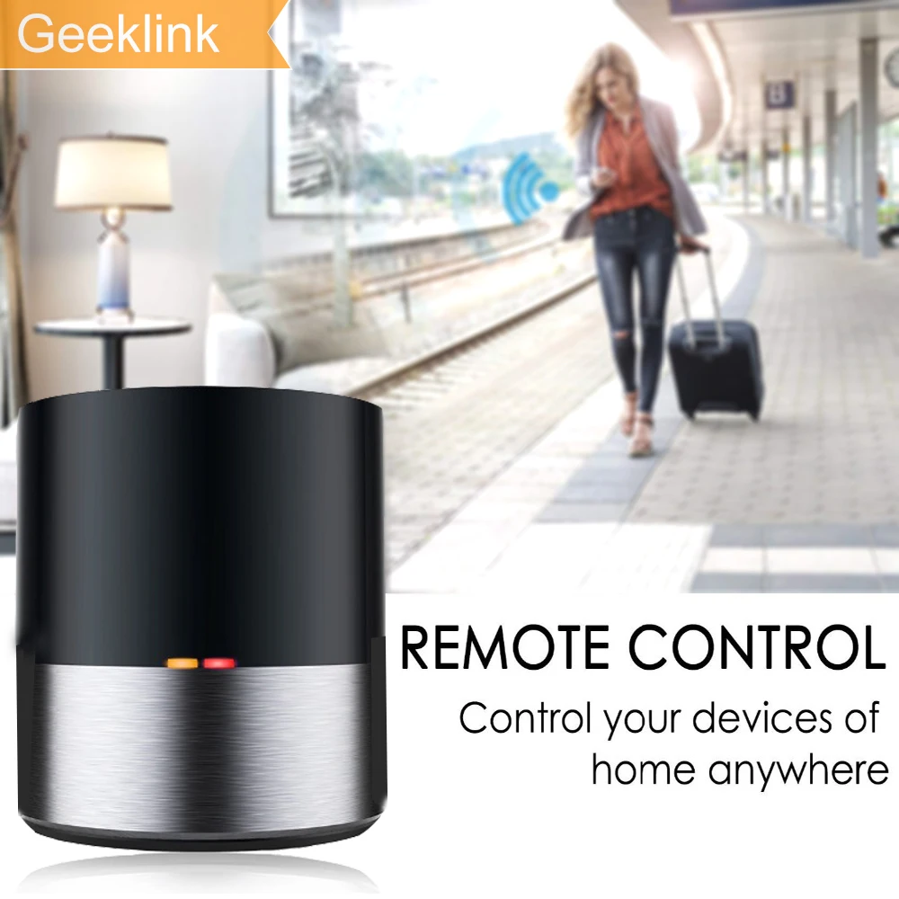 Беспроводной контроллер Geeklink работает с Alexa Google Home Автоматизация всей бытовой техники