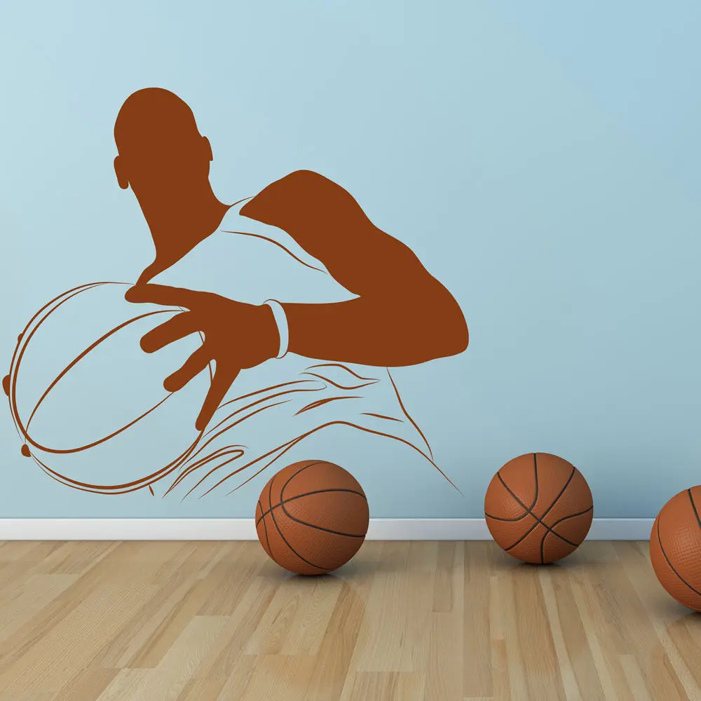 Basketball Player Vinyl Wall Stickers Portrait American Sports Wall