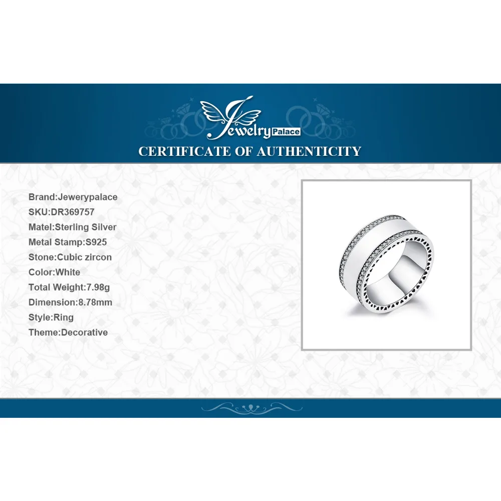 Jewelrypalace 925 пробы серебряные перламутровые сердце себе кольцо для женщин Мода