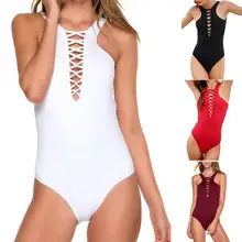 2018 Favolook Новое поступление одна деталь купальники для малышек однотонные пикантные бикини женские пляжная летняя одежда