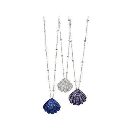 

JUFTII 925 Sterling Silver Women's Starry Night Sea Shell Choker Necklace Jewelry Anillos