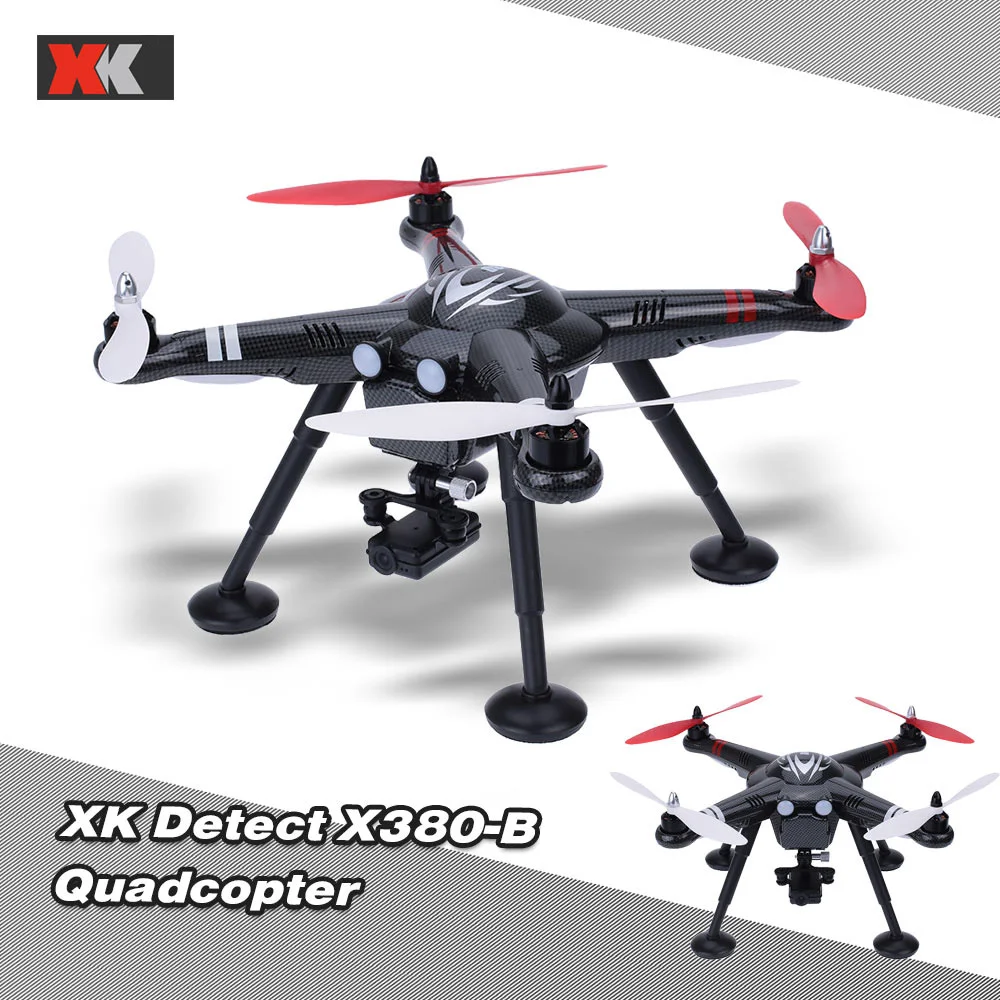 XK X380-B 2,4G gps Gimbal 2,4G Aerial 1080P HD Спортивная камера 6 Axis Gyro RC Квадрокоптер RTF Безголовый режим дроны вертолеты на радиоуправлении - Цвет: Black