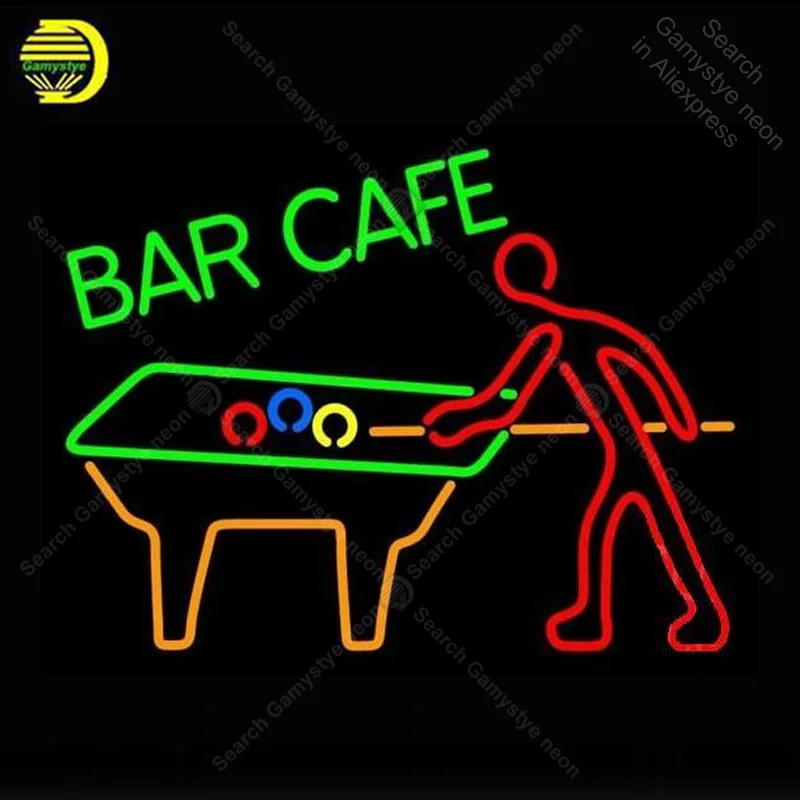 Neon Sign for Bar Cafe With Pool MAN Bulb sign handcraft Beer bar club pub glass neon signboard Decorate Hotel GAME ROOM | Освещение
