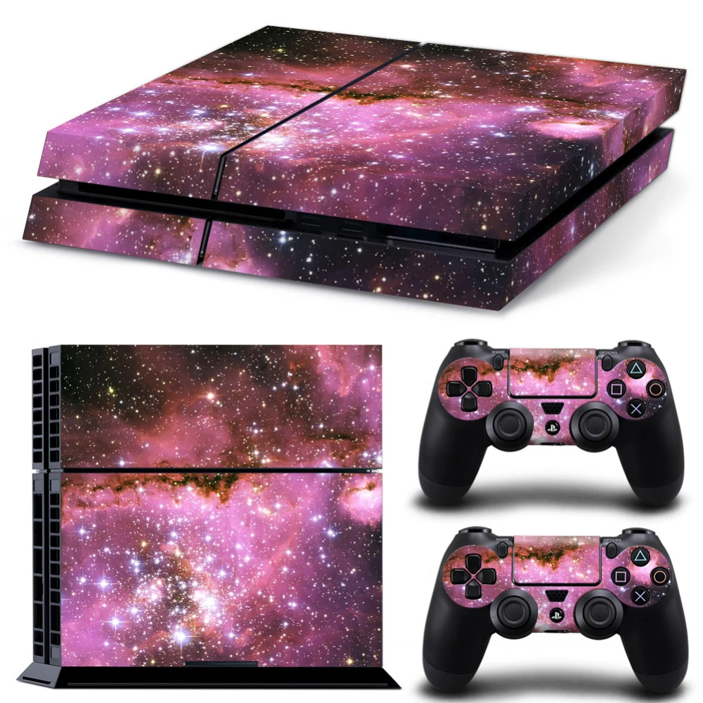 Galaxy Star Виниловая наклейка для sony PS4 консоль с 2 контроллерами наклейка для Playstation 4 для Dualshock 4 геймпад