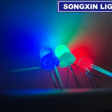 500 шт./лот 8 мм/F8 4Pin красный зеленый синий RGB светодиодный рассеянный общий анод/катод Rgb светодиодный многоцветный трехцветный круглый светодиод