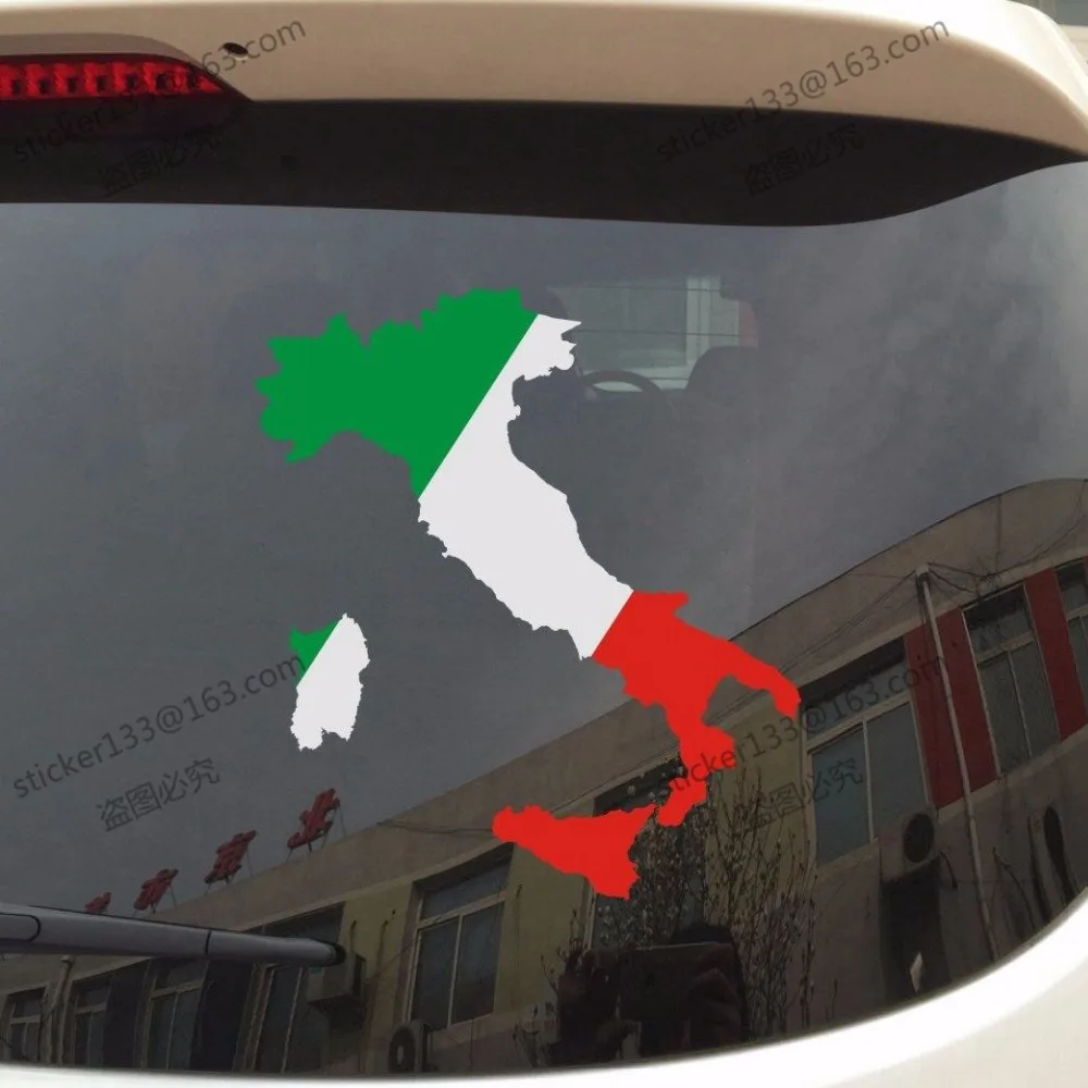 

Flag and Map of Italy Italian Car Decal Sticker,choose your size.