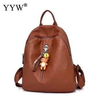 

Backpack Women Bags For Women 2018 Casual Pu Leather Backpack Female Shoulder Bag Black Red Schoolbag Girl Rucksack Waterproof