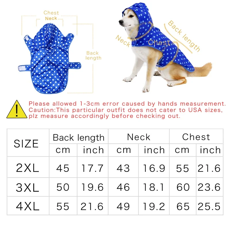 PAWZRoad собака милый плащ для большой собаки с посылка куртка в горошек Куртка из искусственной кожи PU красный/синий доступны Pet Одежда для