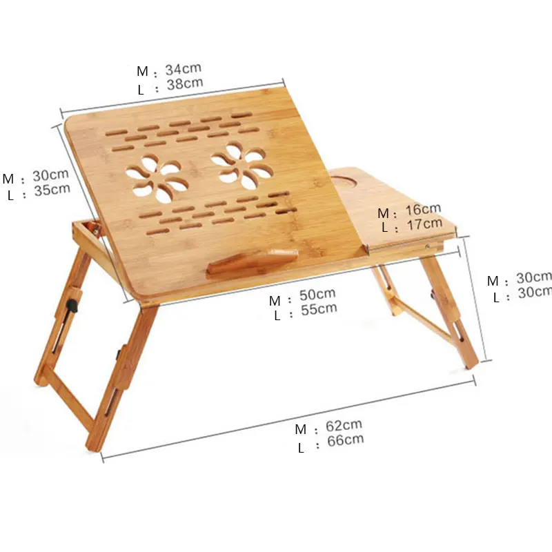 طوي المحمولة قابل للتعديل الخيزران الكمبيوتر حامل مكتب كمبيوتر محمول دفتر مكتب كمبيوتر محمول الجدول فوربد أريكة السرير صينية دراسة الجداول