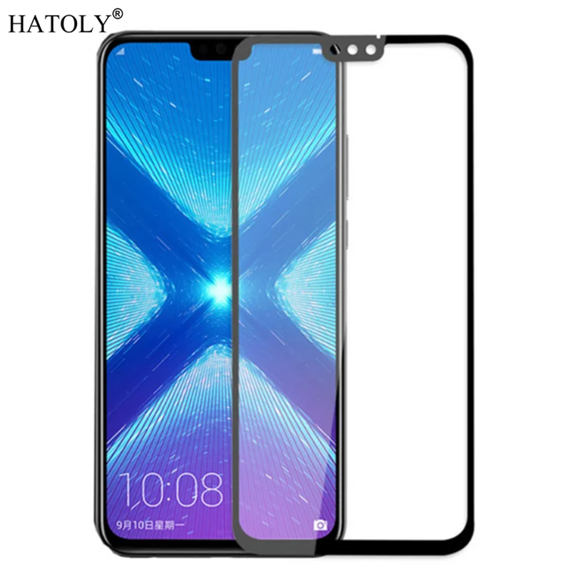 Закаленное стекло Huawei Honor 8X стеклянная пленка 9H полное покрытие Защитная для